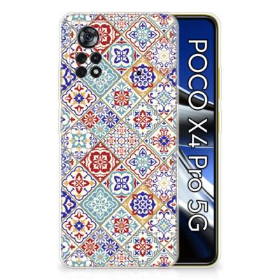 Xiaomi Poco X4 Pro 5G | TPU | Siliconen hoesje | Tiles Color