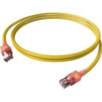 Easylan CS1OYADAD0005 RJ45 Netwerkkabel, patchkabel CAT 6A S/FTP 0.5 m Geel Met LED 1 stuk(s)