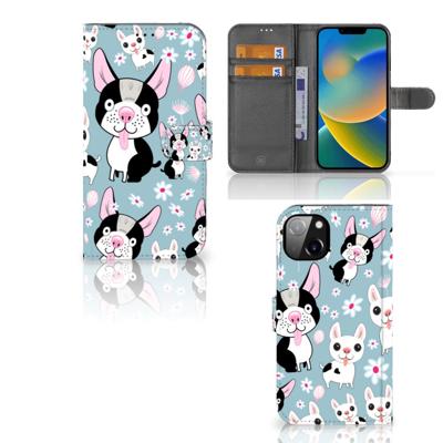 iPhone 14 Plus | Telefoonhoesje | Met pasjeshouder | Hondjes
