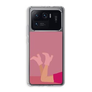 Pink boots: Xiaomi Mi 11 Ultra Transparant Hoesje