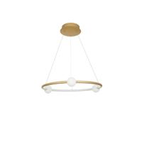 Lyora HanglampCelia goud met wit rond horizontaal - 9820600