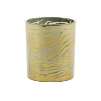 Light & Living Theelichthouder zebra grijs/goudkleurig 10 cm | 12 stuks