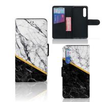 Xiaomi Mi 9 SE | Bookcase | Marmer Wit Zwart - Origineel Cadeau Man