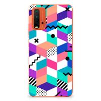 Xiaomi Poco M3 | TPU Hoesje | Blokken Kleurrijk Xiaomi Poco M3 | TPU Hoesje | Blokken Kleurrijk