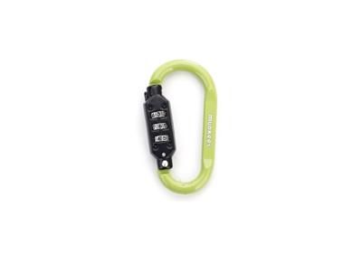 Munkees Combination Lock D-Shape Carabine Black/Green