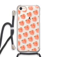 Just peachy: iPhone 7 Transparant Hoesje met koord