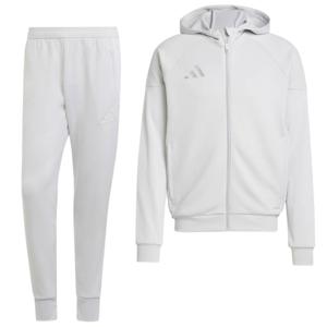 adidas Tiro 25 Casual Trainingspak Full-Zip Hooded Lichtgrijs Wit