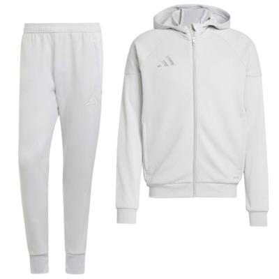 adidas Tiro 25 Casual Trainingspak Full-Zip Hooded Lichtgrijs Wit