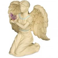 Engelbeeldje met Vlinder en Kleurrijke Accenten (10 cm) - thumbnail