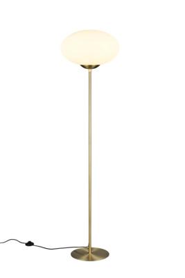 Trio VloerlampFomento Ø 40cm - messing met wit glas - 463100108