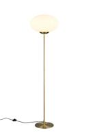 Trio VloerlampFomento Ø 40cm - messing met wit glas - 463100108