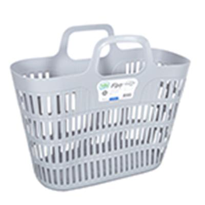 Flexibele wasmand/tas - groen - 25 liter - kunststof - 47 x 18 x 41 cm - opbergen