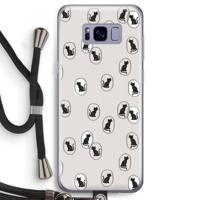 Miauw: Samsung Galaxy S8 Transparant Hoesje met koord - thumbnail