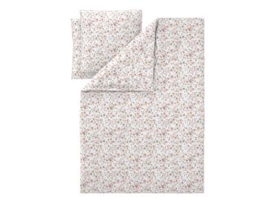 LIVARNO Satijnen dekbedovertrek 240 x 220 cm (Bloemen/wit)