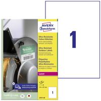 Avery-Zweckform L7917-40 Folie-etiketten 210 x 297 mm Polyethyleen folie Wit 40 stuk(s) Permanent hechtend Laser (kleur), Laser (zwart/wit), Kopiëren (kleur),