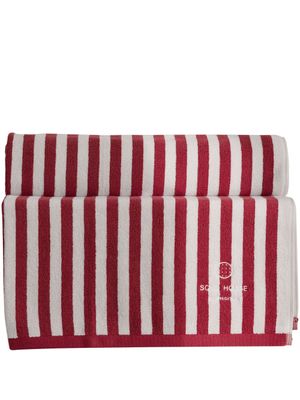 Soho Home serviette de bain à logo brodé - Rouge