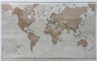 Wereldkaart 90ML Antiek & politiek, 136 x 84 cm | Maps International - thumbnail