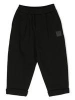 Balmain Kids pantalon élastiqué à patch logo - Noir