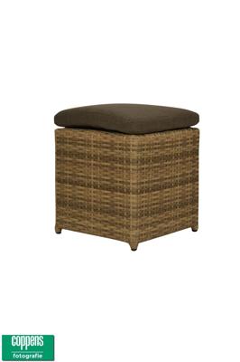 Qopps Aruba bijzetkrukje dubbel halfrond Grijs / Bruin