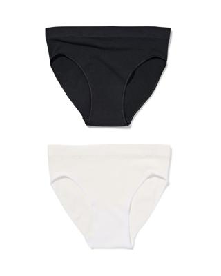 HEMA Kinderslips Naadloos Rib - 2 Stuks Wit (wit)