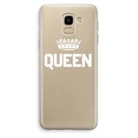 Queen zwart: Samsung Galaxy J6 (2018) Transparant Hoesje