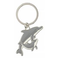 Metalen sleutelhangers dolfijn 5 cm - Sleutelhangers