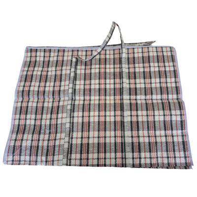 Dekentas/kussentas - kunststof - zwart geruit - 80 x 58 x 28 cm- groot formaat