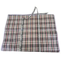 Dekentas/kussentas - kunststof - zwart geruit - 80 x 58 x 28 cm- groot formaat