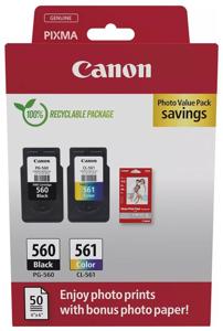 Canon inktcartridge PG-560/CL-561, 180 pagina&apos;s, OEM 3713C008, 4 kleuren