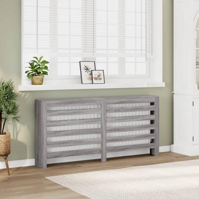 VidaXL Radiatorombouw 175x20x82 cm bewerkt hout grijs sonoma eiken
