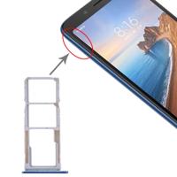 SIM-kaart lade + SIM-kaart lade + micro SD-kaart lade voor Xiaomi Redmi 7A (donkerblauw)