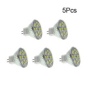 5pcs 4w bi-pin led spotlight lampen 450lm gu4 12led smd 5730 landschap 40w halogeenlamp vervanging warm koud wit 12v Lightinthebox