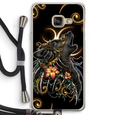 Huilende Wolf: Samsung Galaxy A3 (2016) Transparant Hoesje met koord