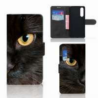 Huawei P30 Telefoonhoesje met Pasjes Zwarte Kat