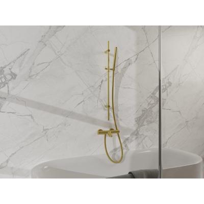 Fortifura Calvi Badkraan - met glijstangset - staafhanddouche - metalen doucheslang - geborsteld messing PVD (Goud) SW767490/SW720570/SW706206/SW720226