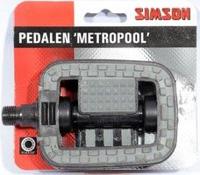 Simson Pedalen set metropool 9 16 inch grijs zwart
