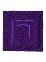 Versace foulard en soie à imprimé La Greca - Violet