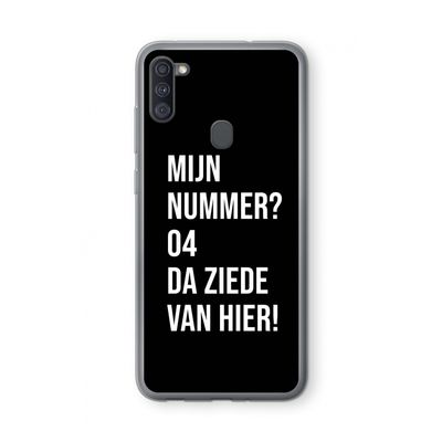 Da ziede van hier - Zwart: Samsung Galaxy A11 Transparant Hoesje