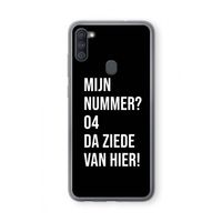 Da ziede van hier - Zwart: Samsung Galaxy A11 Transparant Hoesje
