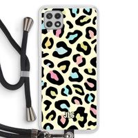 Leopard pattern: Samsung Galaxy A22 4G Transparant Hoesje met koord