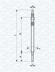 Gloeibougie MAGNETI MARELLI, Spanning (Volt)4,4V, u.a. für Mercedes-Benz, Jeep, Chrysler