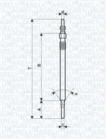 Gloeibougie MAGNETI MARELLI, Spanning (Volt)4,4V, u.a. für Mercedes-Benz, Jeep, Chrysler - thumbnail