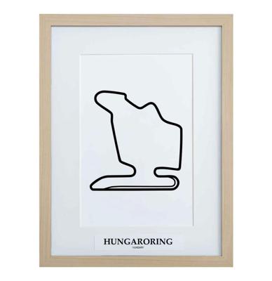 Formule 1 Circuit Hungaroring Hongarije 3D Print - Hout