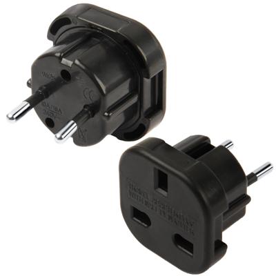 Hoge kwaliteit UK stekker naar EU Plug AC Wall universele Travel Power Socket Plug Adaptor(Black)