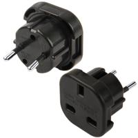 Hoge kwaliteit UK stekker naar EU Plug AC Wall universele Travel Power Socket Plug Adaptor(Black)
