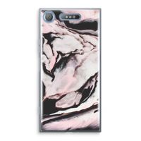 Roze stroom: Sony Xperia XZ1 Transparant Hoesje Roze stroom: Sony Xperia XZ1 Transparant Hoesje