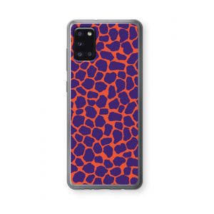 Purple Giraffe: Samsung Galaxy A31 Transparant Hoesje