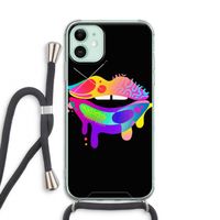 Lip Palette: iPhone 11 Transparant Hoesje met koord