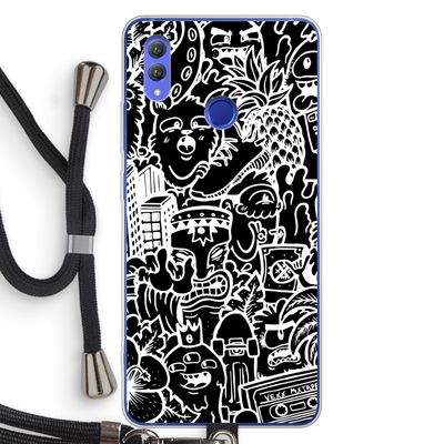 Vexx Black Mixtape: Honor Note 10 Transparant Hoesje met koord
