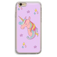 Roze eenhoorn: iPhone 6 Plus / 6S Plus Transparant Hoesje